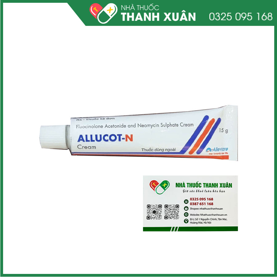 Allucot-N thuốc điều trị các bệnh viêm da, nhiễm khuẩn ngoài da